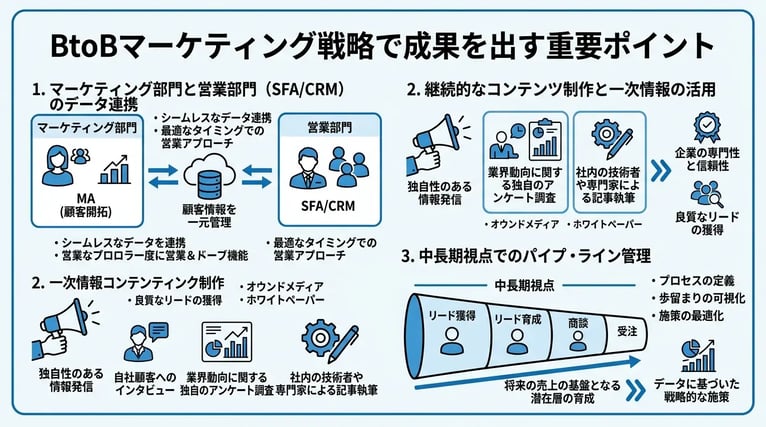 BtoBマーケティング戦略で成果を出す重要ポイント