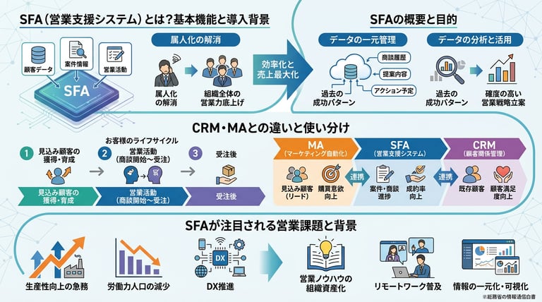 SFAとは？営業支援システムの導入メリットと活用のコツ