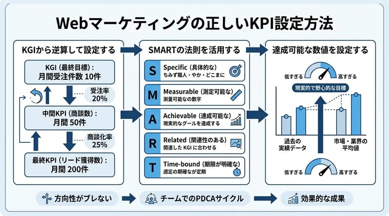 Webマーケティングの正しいKPI設定方法