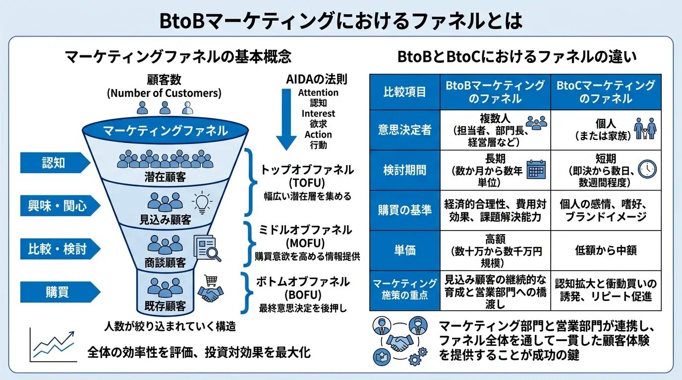 BtoBマーケティングにおけるファネルとは