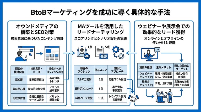 BtoBマーケティングを成功に導く具体的な手法