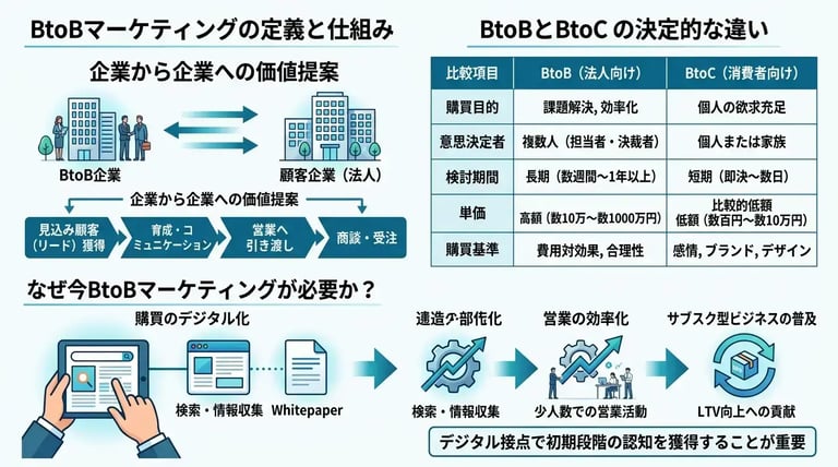 BtoBマーケティングの基礎知識とBtoCとの決定的な違い