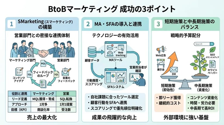 BtoBマーケティングで成果を出すための成功ポイント
