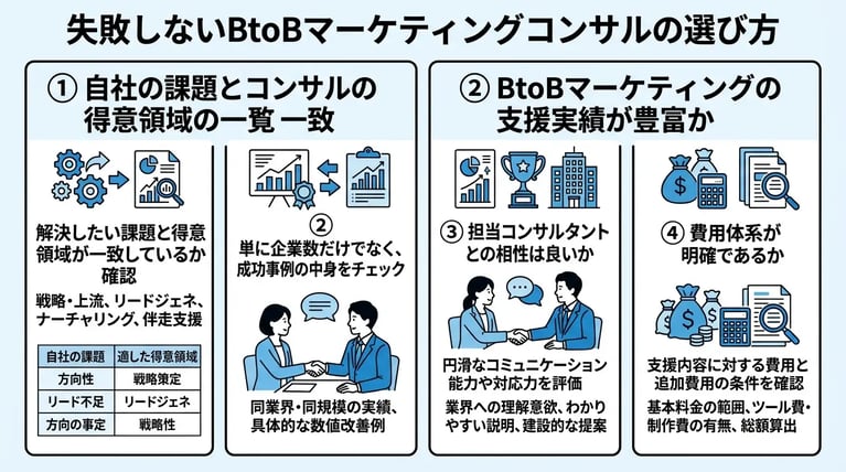 失敗しないBtoBマーケティングコンサルの選び方