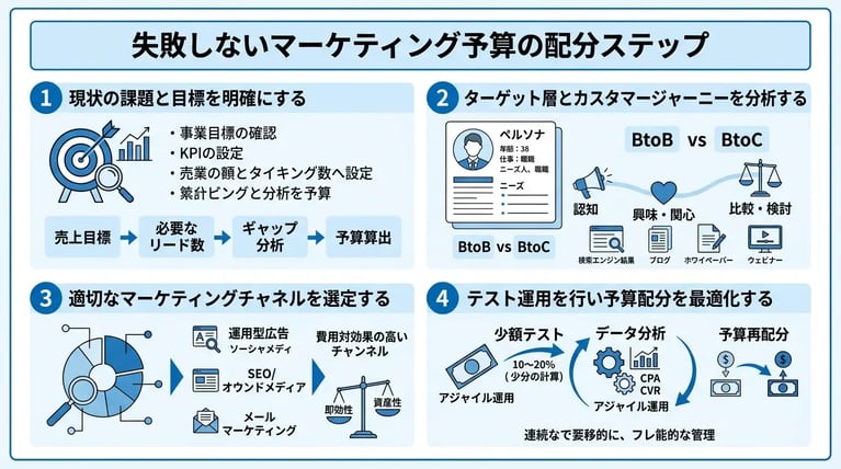 失敗しないマーケティング予算の配分ステップ
