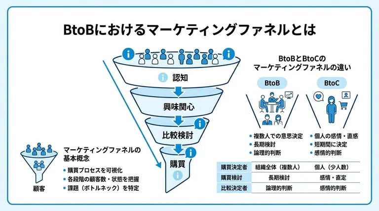 BtoBにおけるマーケティングファネルとは