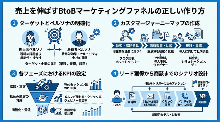 売上を伸ばすBtoBマーケティングファネルの正しい作り方