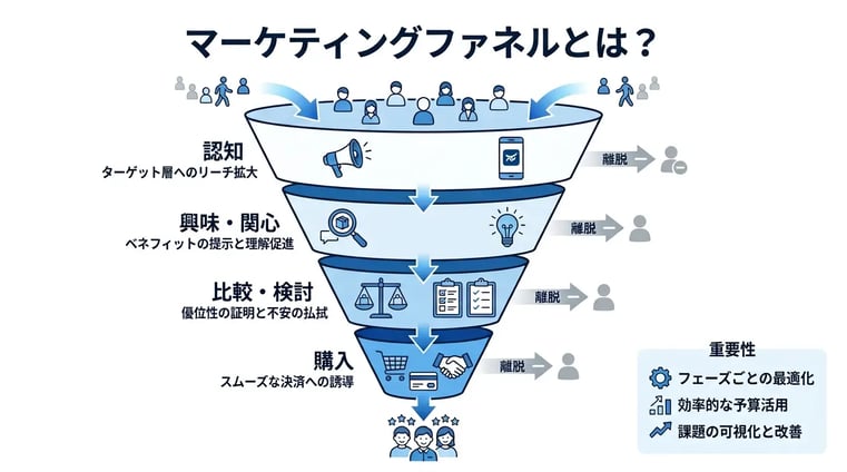 マーケティングファネルとは?図解でわかりやすく解説