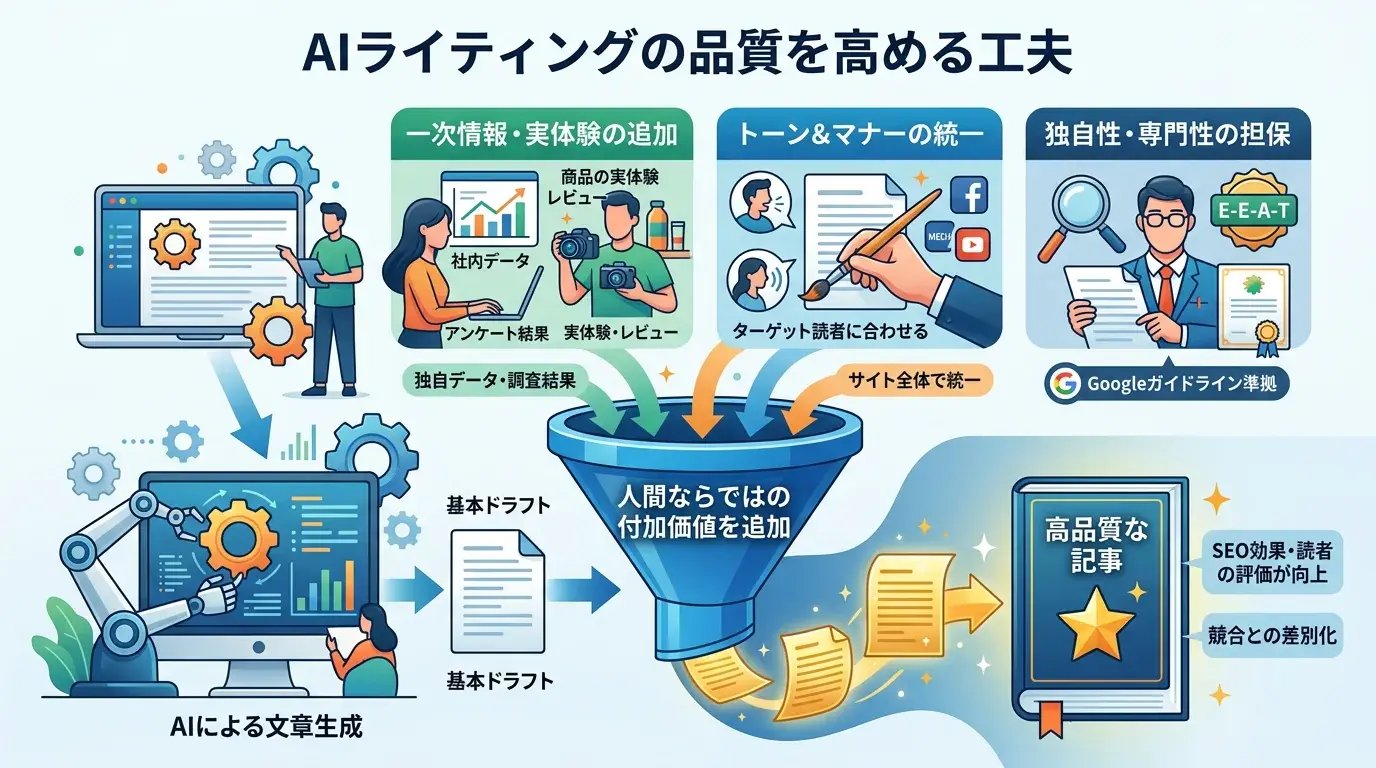 AIライティングの品質を高める工夫