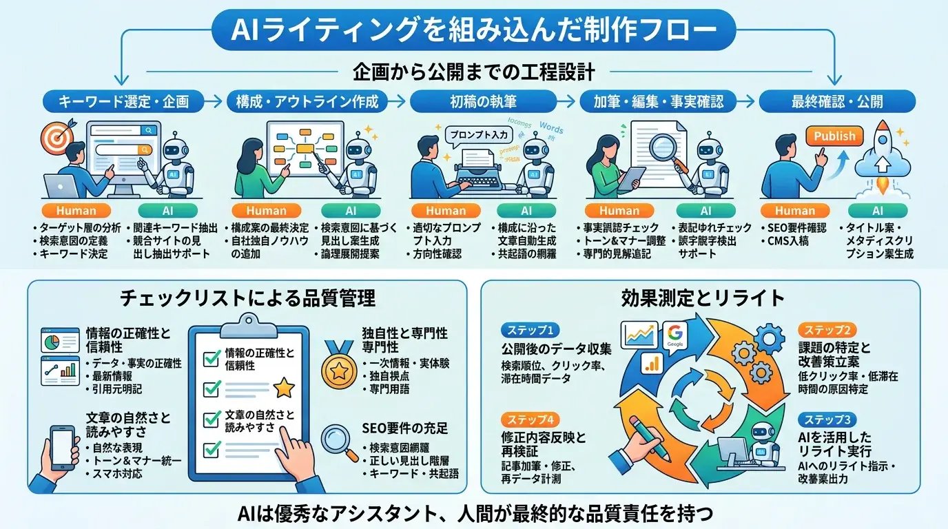 AIライティングを組み込んだ制作フロー