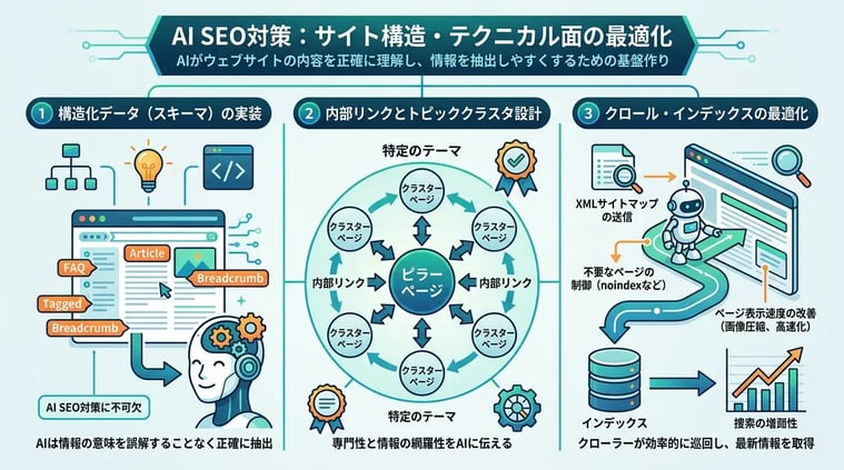 サイト構造・テクニカル面のAI SEO対策