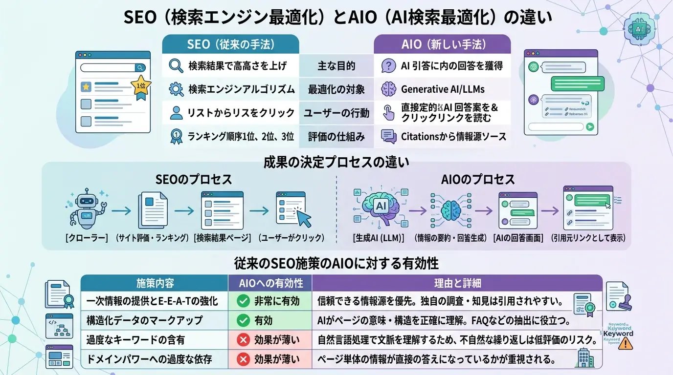 AIOとSEOの違い