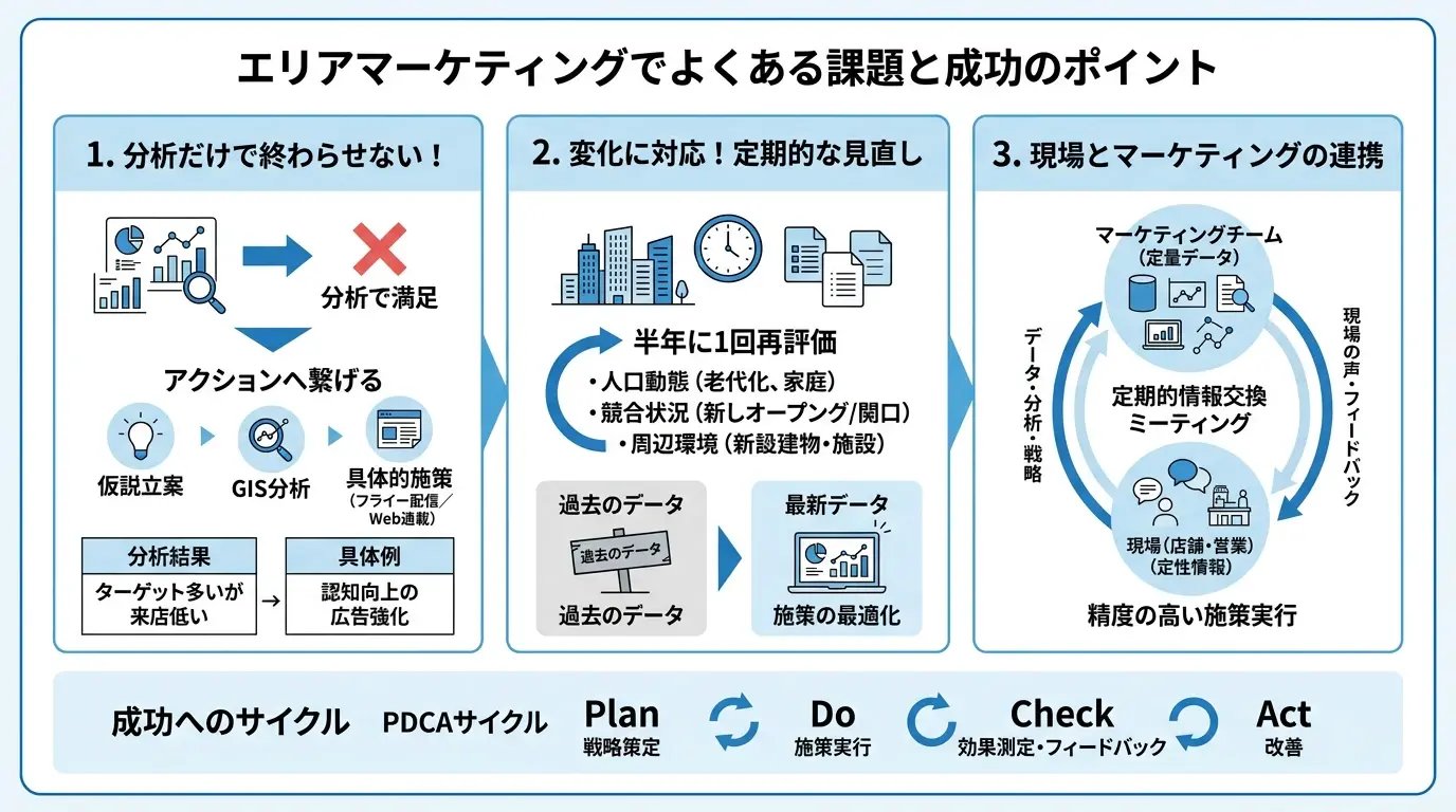 エリアマーケティングでよくある課題と成功のポイント