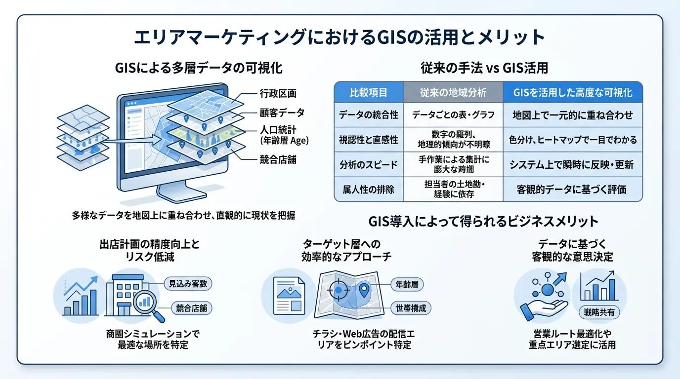 GISを活用した主要な商圏分析手法とデータ活用