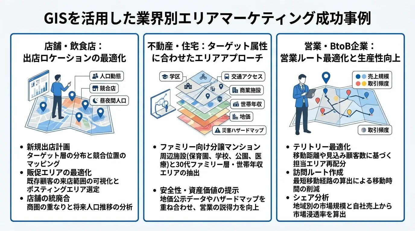 【業界別】GIS×エリアマーケティングの成功事例