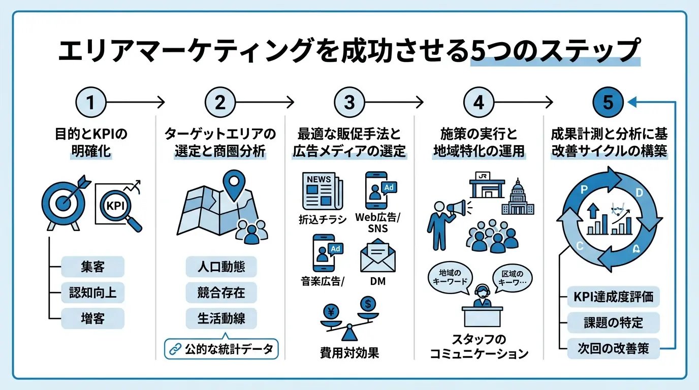 エリアマーケティングを成功させる5つのステップ