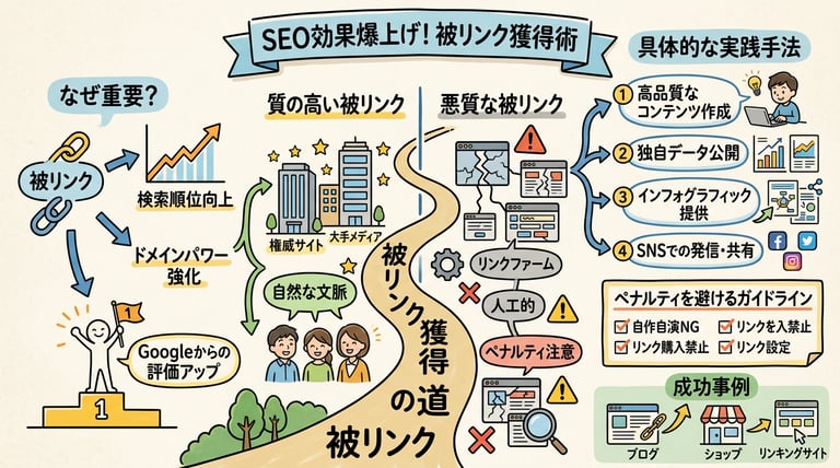 被リンク獲得の完全マップ！SEO効果を高める具体的な手法と成功事例