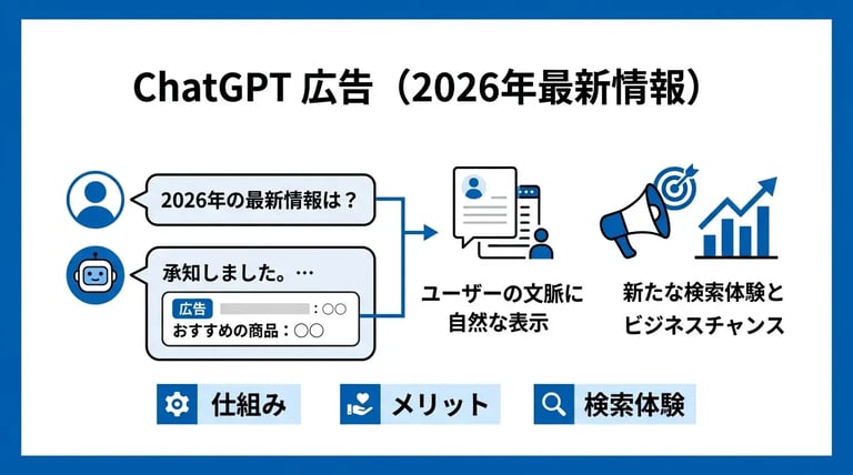 ChatGPTで広告が開始。2026年最新情報と仕組み