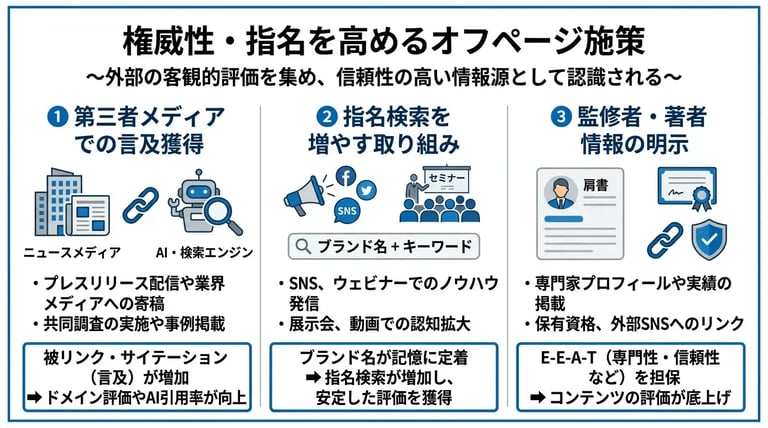 権威性・指名を高めるオフページ施策