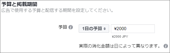 facebook広告-シミュレーション-1日予算