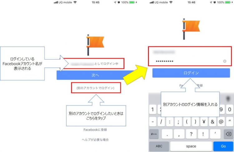 facebookアカウントでfacebookページマネージャにログイン