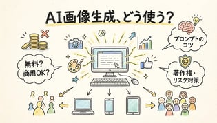 無料で使えるAI画像生成ツールまとめ｜商用利用や著作権の注意点も解説