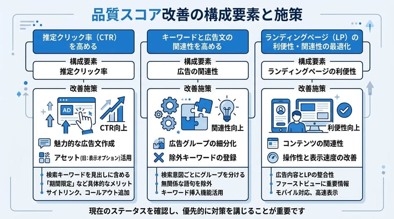 品質スコアを向上・改善させる具体的な方法