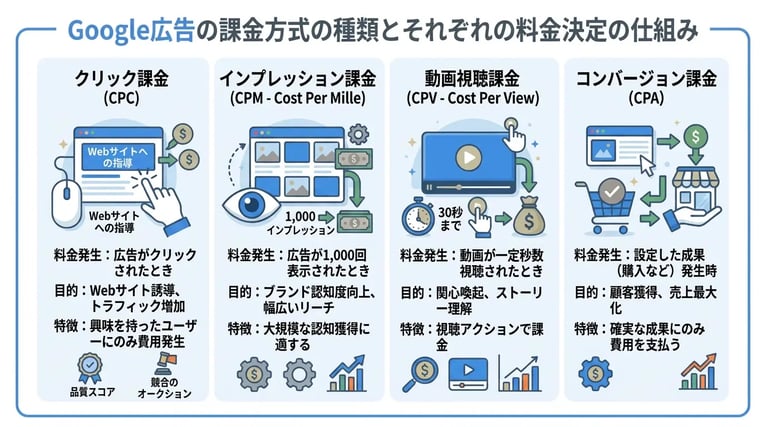 Google広告の種類一覧!費用・特徴・選び方を徹底解説
