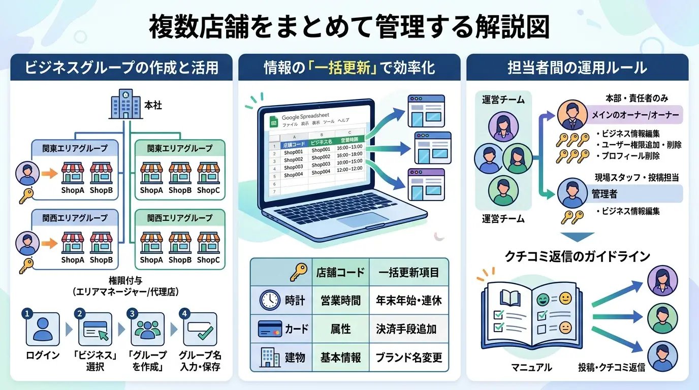 複数店舗をまとめて管理する