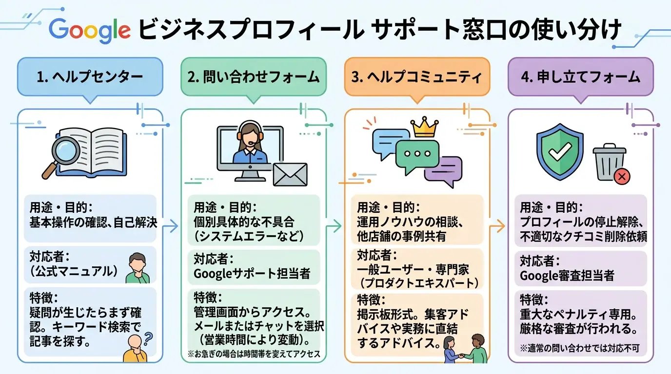 Googleビジネスプロフィールのサポート窓口