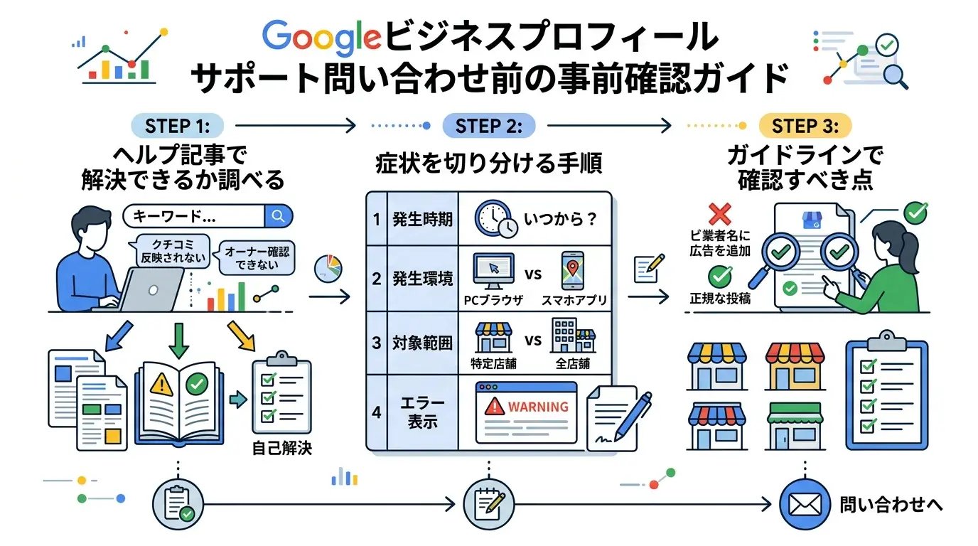 問い合わせ前に確認したいこと