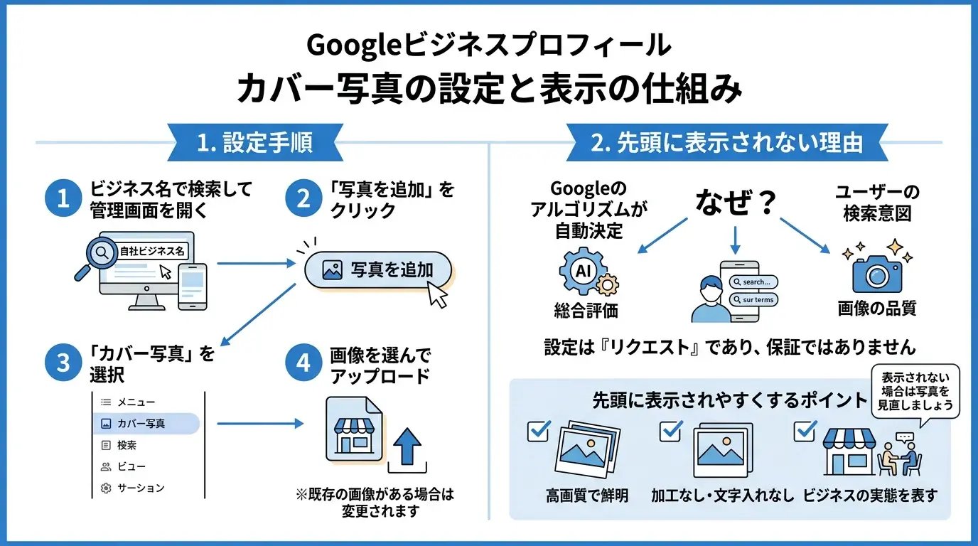 カバー写真を設定・変更する手順