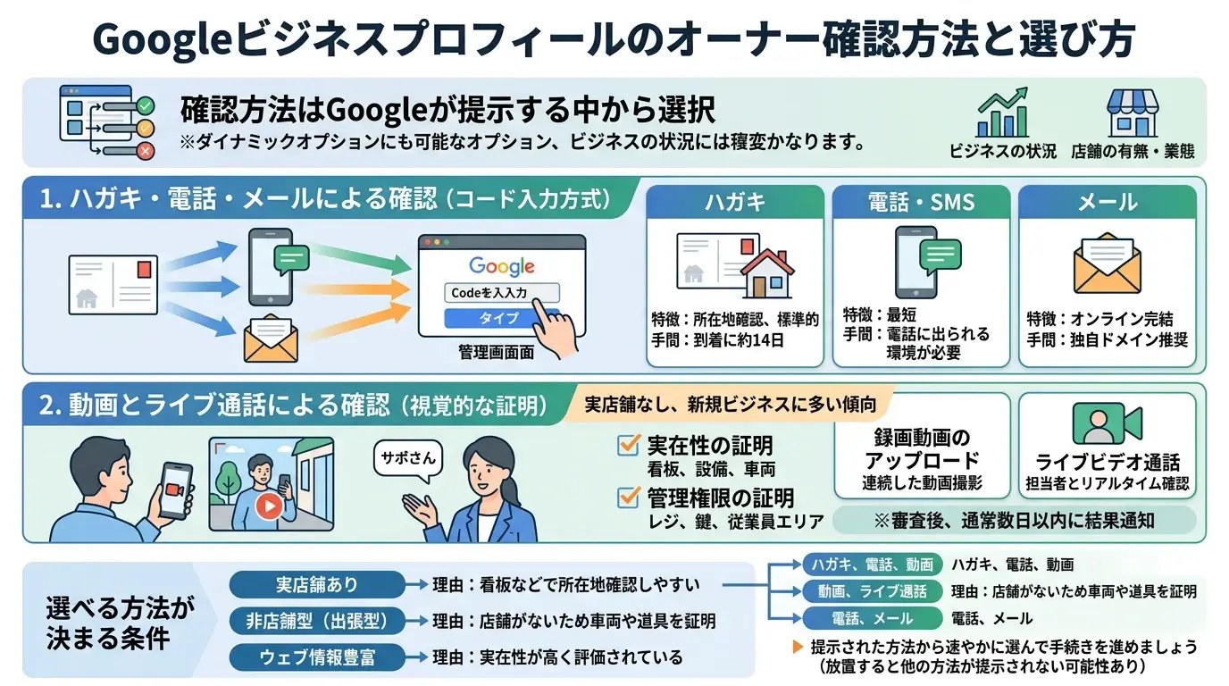 オーナー確認の方法と選び方