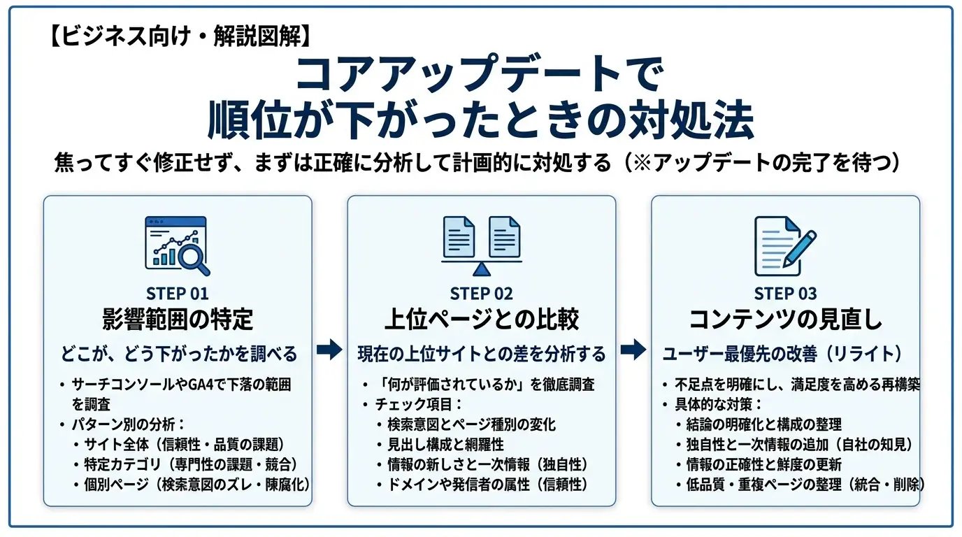 順位が下がったときの対処法