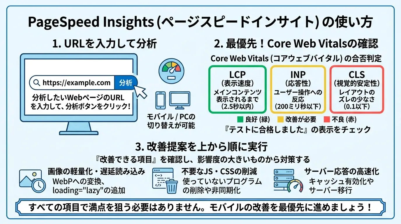 PageSpeed Insightsの使い方