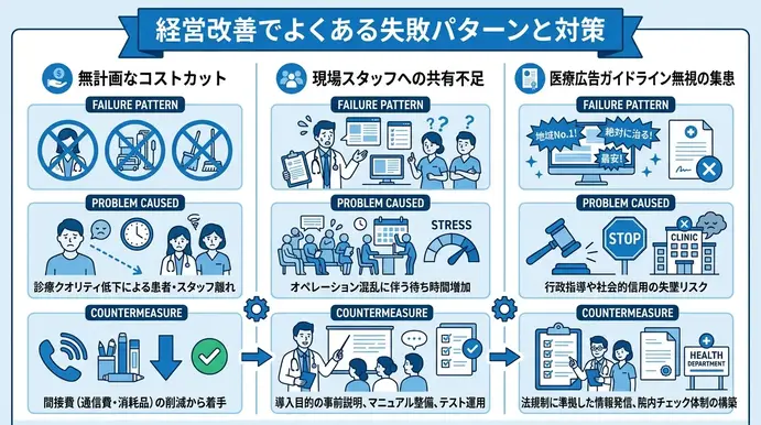 経営改善でよくある失敗パターンと対策