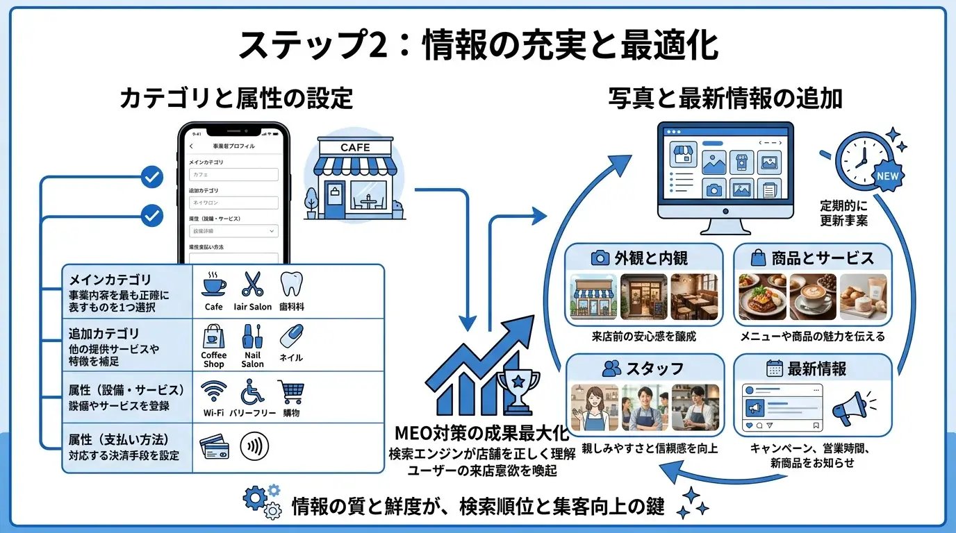 ステップ2：情報の充実と最適化