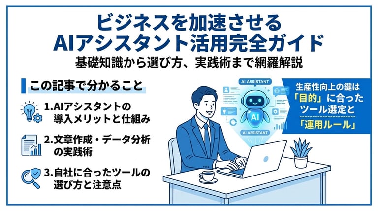 仕事が劇的に変わる！最強のAIアシスタント活用術と選び方ガイド