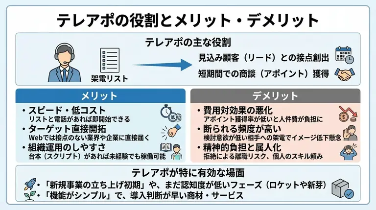 テレアポの役割とメリット・デメリット