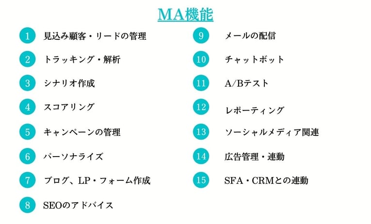 MAにはどんな機能が？