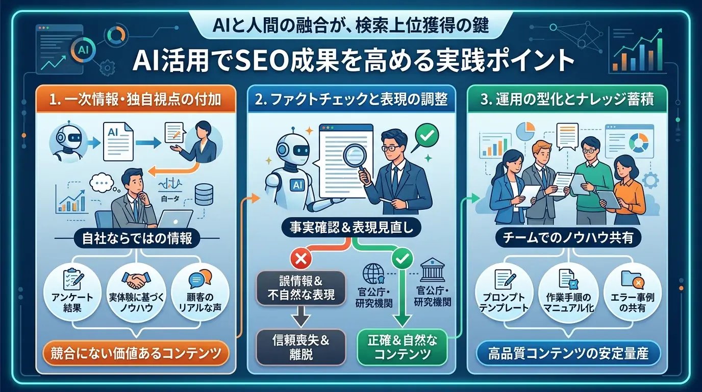 AI活用でSEO成果を高める実践ポイント