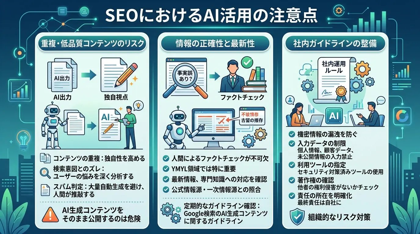 SEOでAIを活用する際の注意点
