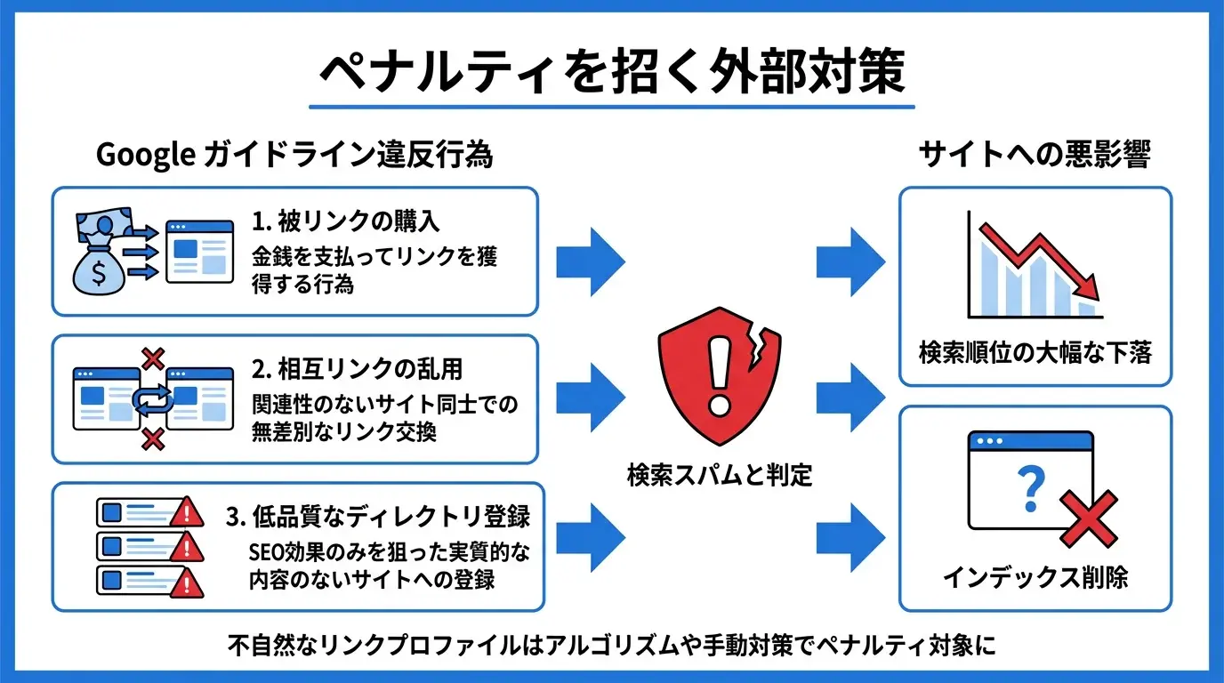 ペナルティを招く外部対策