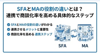 SFAとMAの違いとは？連携のメリットと商談化率を高める活用法