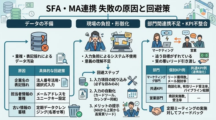 SFAとMAの連携・運用で失敗しやすい原因と回避策