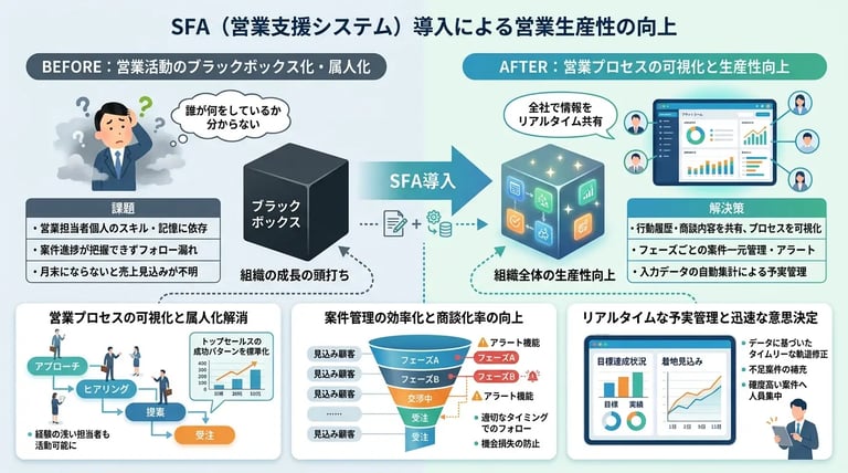 SFA導入の目的と解決できる営業課題