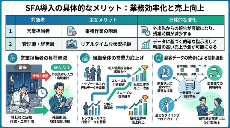 SFA導入によって得られる具体的なメリット