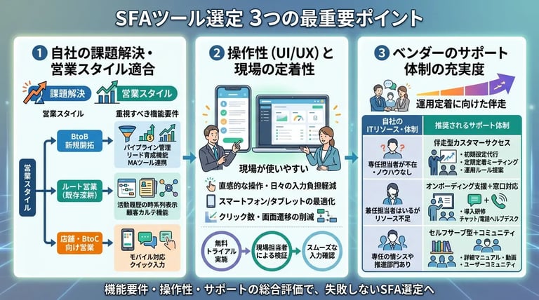失敗しないSFAツール選びの重要なポイント