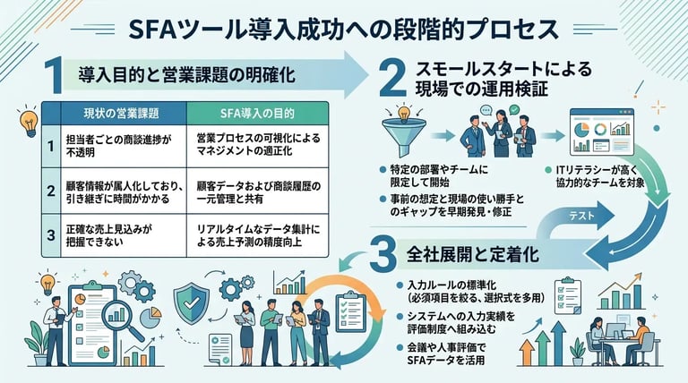 SFAツール導入で失敗しないための実践ステップ