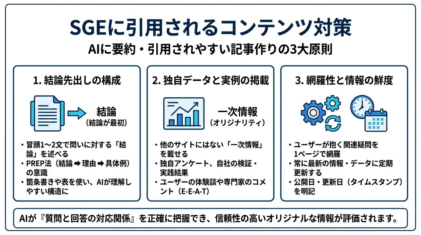 SGEに引用されるコンテンツ対策